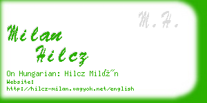 milan hilcz business card